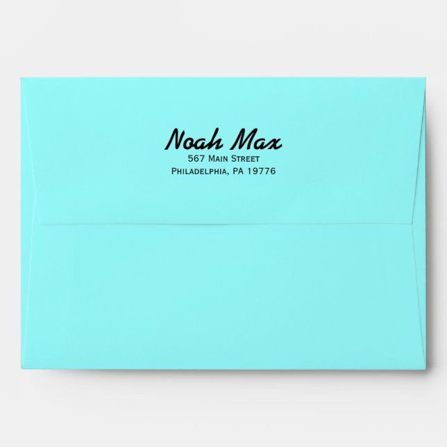 TYPOGRAPHY  Customisable Envelope Neon (Back (Top Flap))