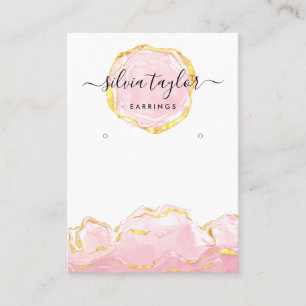 Typography earrings display holder jewellery blus business card