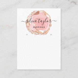 Typography earrings display holder  jewellery blus business card