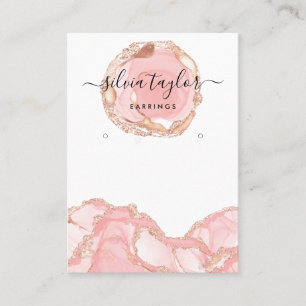 Typography earrings display holder jewellery blus business card