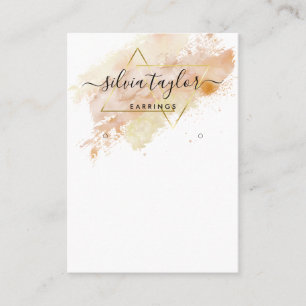 Typography earrings display holder jewellery busi business card