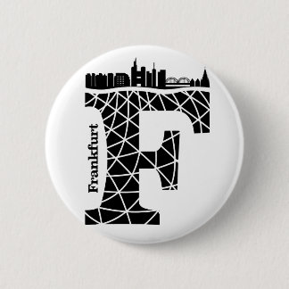 Typography F(Frankfurt: Germany) 6 Cm Round Badge