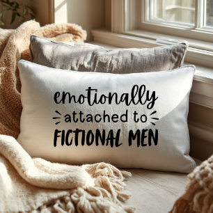 Typography Funny Bookish Saying Black and White Lumbar Cushion
