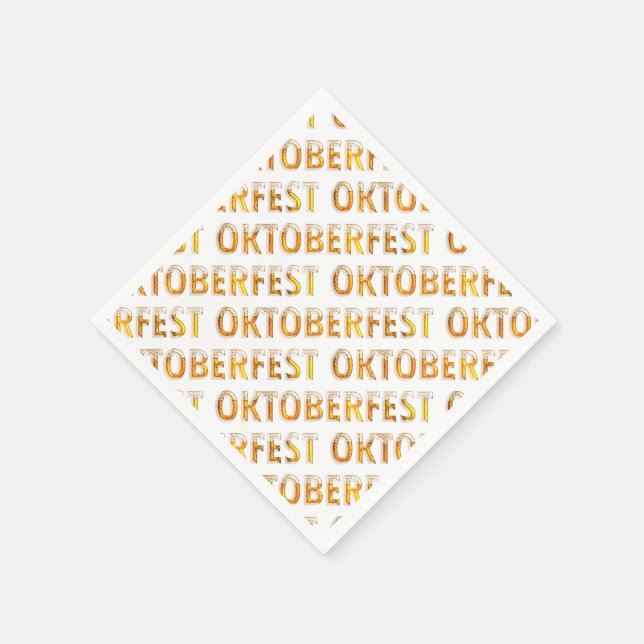 Typography German Beer Festival Oktoberfest Napkin (Corner)