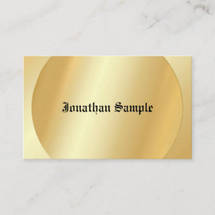 Typography Glamourous Faux Gold Template Old Text Business Card