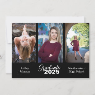 Typography Graduation Party Photo Invitation