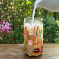 Typography Holly Jolly Christmas Ornaments Name