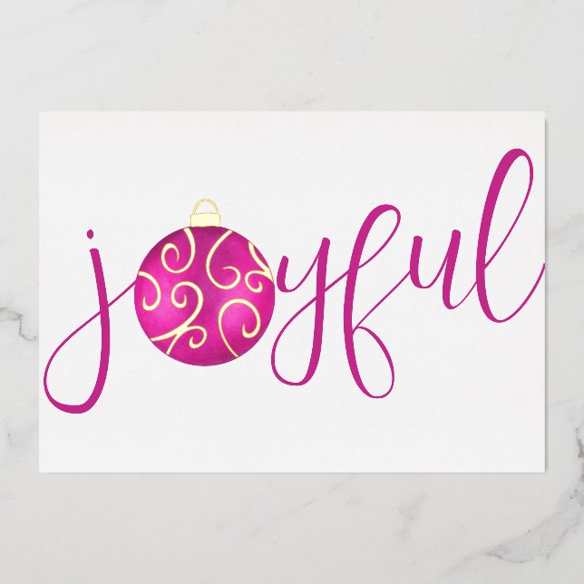 Typography Joyful Pink and White Real (Front)