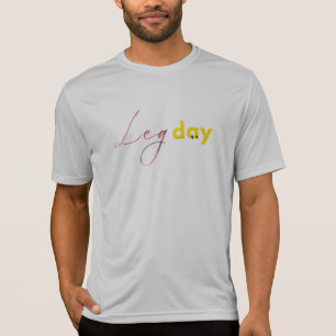 Typography Legday in Red and Yellow T-Shirt