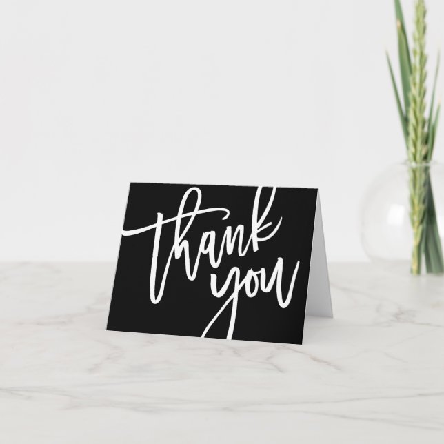Typography, Lettering, Baby Shower, Birthday Party Thank You Card (Front)