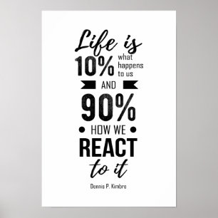 Typography life ten percent how we poster