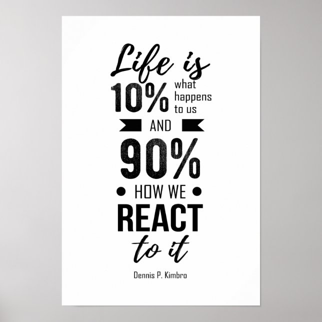Typography life ten percent how we poster (Front)