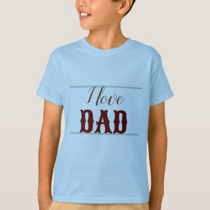 Typography light blue Dark red kids boy T-Shirt