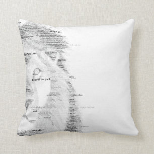 Typography Lion Cushion