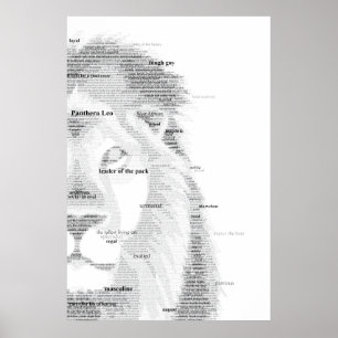 Typography Lion Poster