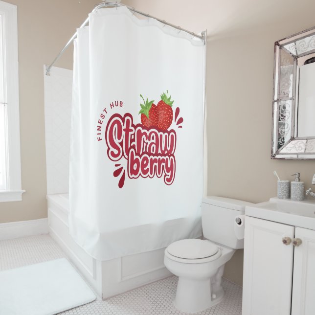 Typography Logo Illustration Artwork Shower Curtain (In Situ)