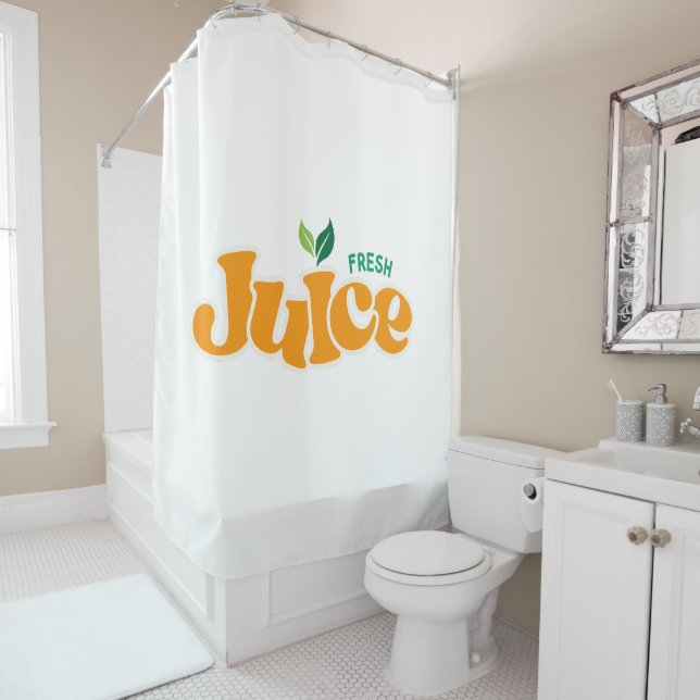 Typography Logo Illustration Artwork Shower Curtain (In Situ)