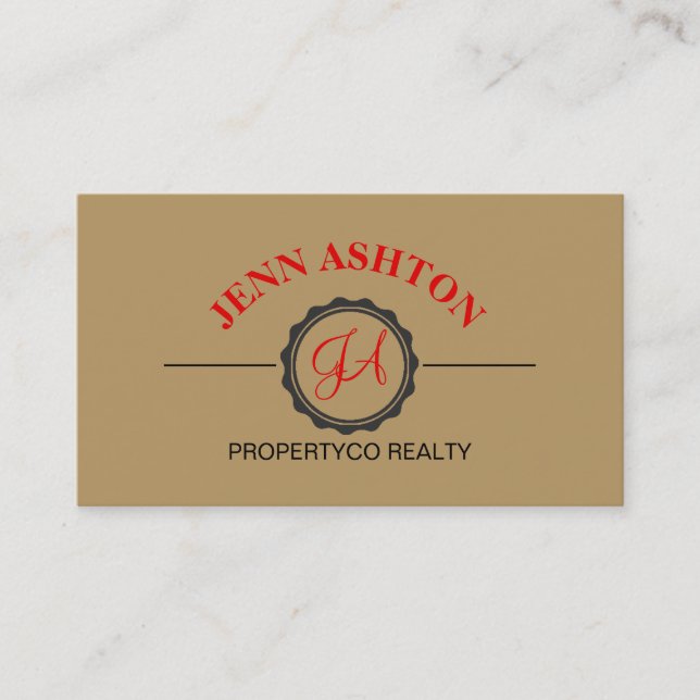 Typography Logo Minimalist Custom Template Card (Front)