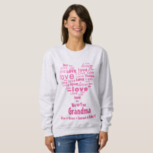 Typography Love Heart "We Love You" Personalised Sweatshirt