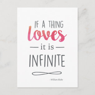 Typography Love Quote Postcard