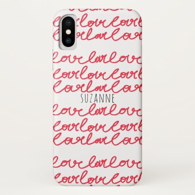 Typography Love Valentine Case-Mate iPhone Case (Back)
