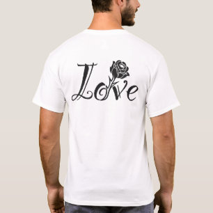 Typography Meets Nature: The Love Rose T-Shirt