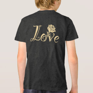 Typography Meets Nature: The Love Rose Tri-Blend Shirt