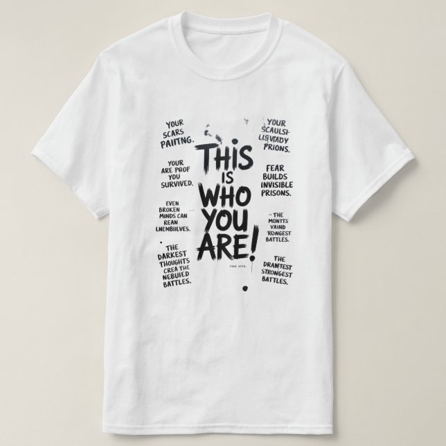 Typography men's t-shirt white tshirt  (Design Front)