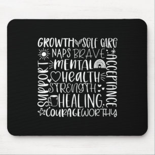 Typography Mental Health Awareness - Mental Health Mouse Pad