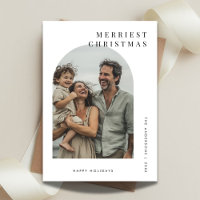 Typography Merriest Christmas Family Arch Photo