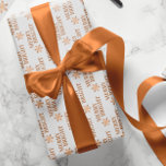 Typography Merry & Bright gold white Christmas Wrapping Paper<br><div class="desc">Christmas elegant modern Merry & Bright typography with gold copper snowflakes pattern clean white wrapping paper.</div>