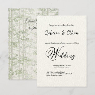 Typography Minimalist Wedding Invitation