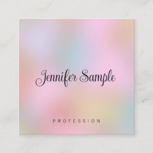 Typography Modern Elegant Template Personalised Square Business Card