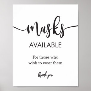 Typography Modern Hand Lettering Masks Sign