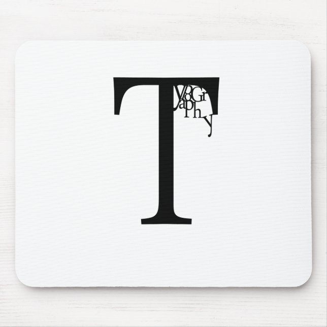 Typography Mouse Pad (Front)