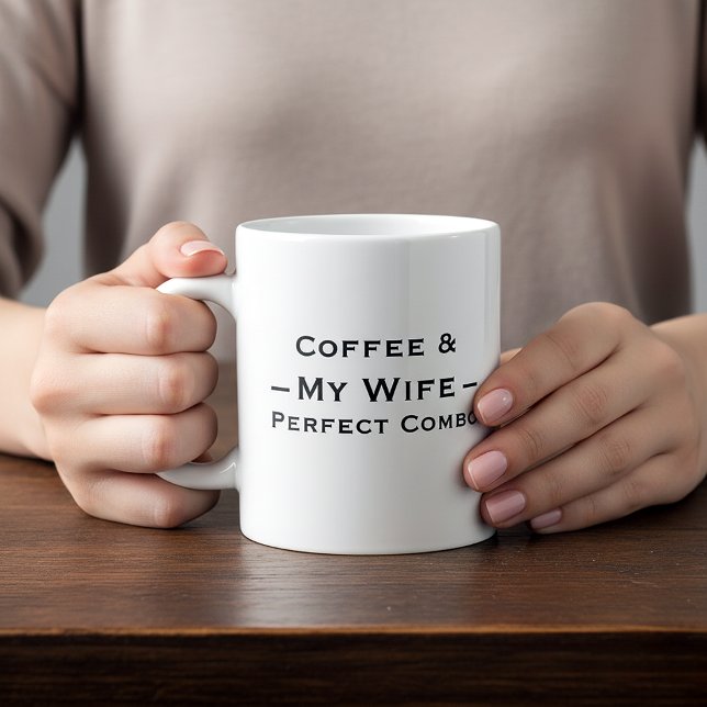 Typography Mug Design – Coffee & My Wife (Creator Uploaded)
