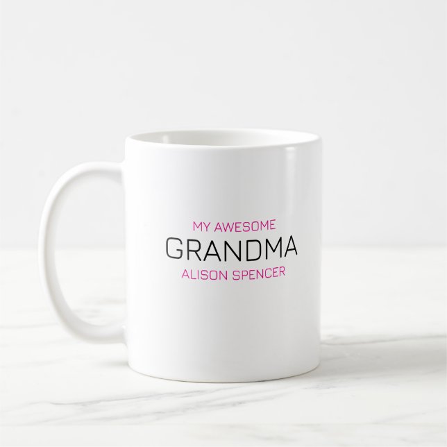 Typography, My Awesome Grandma Coffee Mug (Left)