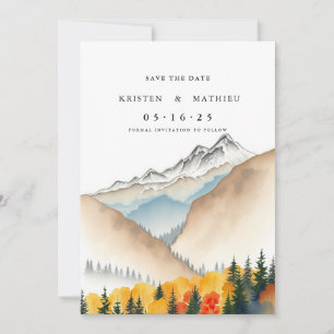 Typography Online Mountain Save The Date