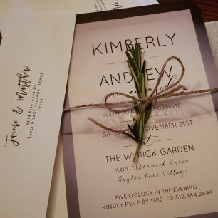 Typography Photo Engagement Party Invitation