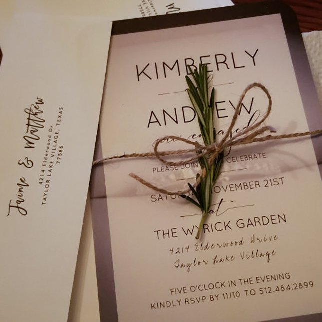 Typography Photo Engagement Party Invitation (Look what Jaime did with our template design! Looks amazing!)