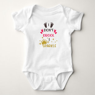Typography Pink Girly Baby Glam Cute Girl Bodysuit