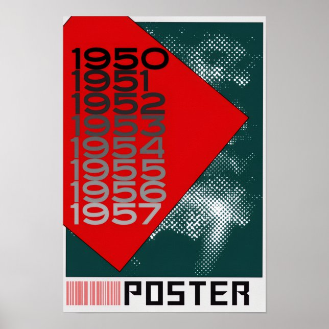 Typography Poster Modern Retro Art Mid-Century (Front)