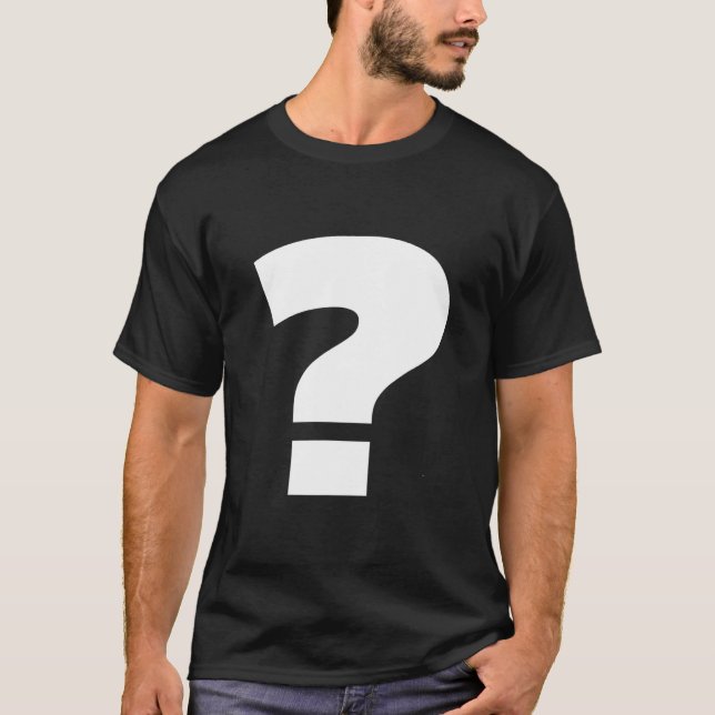 Typography Question Mark T-Shirt (Front)