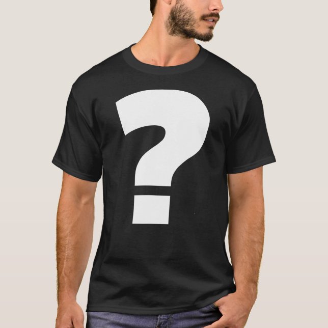 Typography Question Mark T-Shirt (Front)