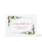 typography red merry christmas moving announcement