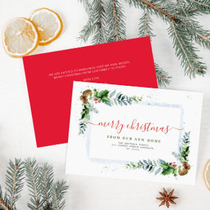 typography red merry christmas moving announcement