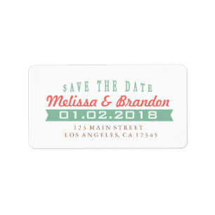 Typography Save the Date Label