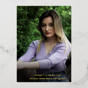 Typography Script Front/Back Photo Graduation