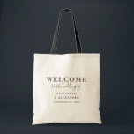 Typography script. Modern simple wedding welcome Tote Bag<br><div class="desc">Modern typography welcome wedding tote bag. Please contact me if you need additional items.</div>