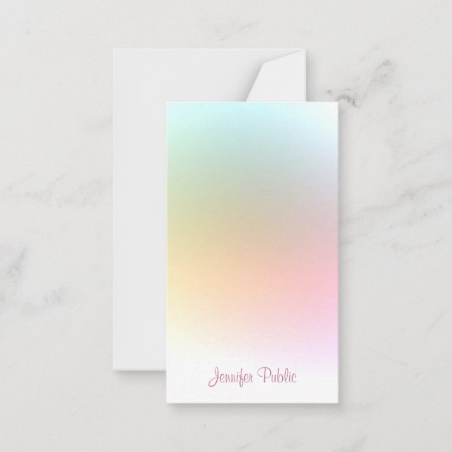 Typography Script Modern Trendy Colourful Template (Front)